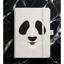 Adasena Tarihsiz 224 Sayfa Termo Defter Baskılı Desenli 13X21 cm Beyaz - Tatlı Panda