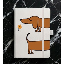 Adasena Tarihsiz 224 Sayfa Termo Defter Baskılı Desenli 13X21 cm Beyaz - Dostköpek