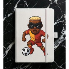 Adasena Tarihsiz 224 Sayfa Termo Defter Baskılı Desenli 13X21 cm Beyaz - Victor