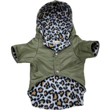 Feyza Design Leopard Desenli Kedi Köpek Yağmurluğu, Su Geçirmez ve Şık Tasarım
