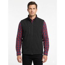 Lilyum İş Kıyafetleri Softshell  3 cepli fermuarlı İş Yeleği-Siyah