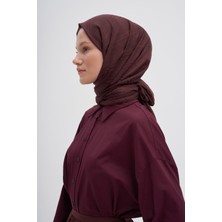 Acı Kahve Carell Simetrik Jakar Italyan Ipekli Şal