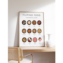 Ninastore Filipin Yemekleri Sanat Baskısı, Filipin Mutfağı Duvar Sanatı, Filipinler Yemek Sanatı, Yemek Poster