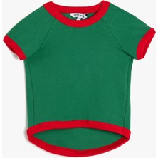 Feyza Design Renkli Biyeli Pamuklu Bisiklet Yaka Köpek Sweatshirt, Konfor ve Tarz Sunar