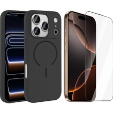 Vendas Apple iPhone 17 Pro Max Kılıf M-Safe Şarj Özellikli Zore Meta Kapak + Cam Ekran Koruyucu