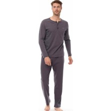 Royam Pijadore %100 Pamuk Erkek Uzun Kol Pijama Takımı 1523