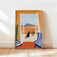 Ninastore Henri Matisse Kedi Posteri Açık Pencere Matisse Çiçek Baskısı Matisse Botanik Duvar Sanatı Modern Sa