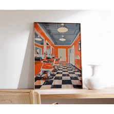 Ninastore Vintage Berber Dükkanı Posteri Retro Berber Duvar Sanatı Kuaförlük Baskısı Klasik Berber Dükkanı Dek