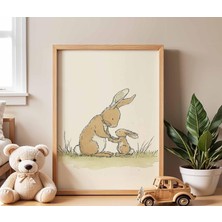 Ninastore Tavşan Temalı Çocuk Odası Posteri Sevimli Tavşan Duvar Sanatı Bebek Odası Dekorasyonu Çocuk Odası Ba