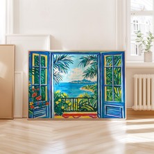 Ninastore Henri Matisse Posteri Açık Pencere Çiçekli Poster Yaz Baskıları Manzara Baskıları Botanik Dekor Çiçe