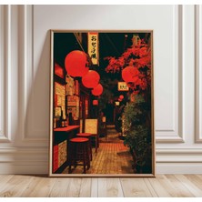 Ninastore Tokyo Şehir Manzarası Posteri Manga Sokak Sanatı Japon Feneri Duvar Sanatı Japon Duvar Dekoru Anime