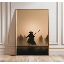 Ninastore Samuray Savaşçısı Duvar Sanatı Baskısı Japon Samuray Posteri Zen Dövüş Sanatları Dekorasyonu Gelenek