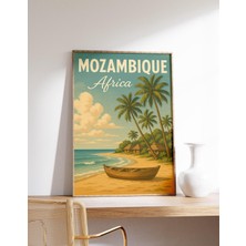 Ninastore Mozambik Plajı Posteri Afrika Kıyı Baskısı Mozambik Duvar Sanatı Tropikal Okyanus Dekorasyonu Mozamb