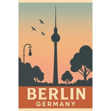 Ninastore Berlin Seyahat Posteri Almanya Duvar Sanatı Berlin Kanvas Baskı Vintage Berlin Dekorasyonu Almanya H