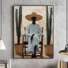 Ninastore Minimalist Afro-Amerikan Dijital Sanat Baskısı Çöl Illüstrasyonu Dijital Dosya Afro Sanat Dekorasyon