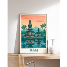 Ninastore Bali Tapınağı Posteri Endonezya Duvar Sanatı Bali Seyahat Baskısı Ubud Manzara Sanatı Bali Dekorasyo