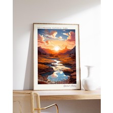 Ninastore Yellowstone Milli Parkı Seyahat Posteri | Amerika Birleşik Devletleri Seyahat Dekorasyonu | Amerika