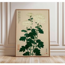 Ninastore Japon Krizantem Sanat Baskısı Ukiyo-E Botanik Posteri Vintage Çiçekli Duvar Sanatı Geleneksel Japon