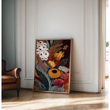 Ninastore Soyut Botanik Baskı Toprak Tonlarında Kır Çiçeği Sanatı Boho Ev Dekorasyonu Kır Çiçekleri Tablosu Po