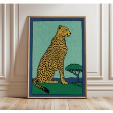 Ninastore Çita Sanat Baskısı Afrika Safari Duvar Sanatı Modern Hayvan Posteri Cesur Vahşi Yaşam Dekorasyonu Ça