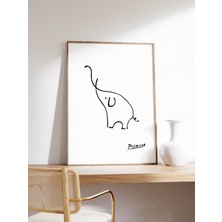 Ninastore Picasso Çizgi Sanatı Posteri Fil Picasso Minimalist Baskı Duvar Sanatı Dekorasyonu Hayvan Sanatı Hay