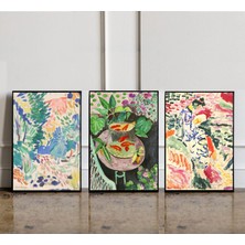 Ninastore 3'lü Henri Matisse Poster Seti: Açık Pencere Posteri, Collioure Manzarası Baskısı, Henri Matisse Bas