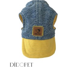 Feyza Design Renkli Desenli Kot Köpek Şapkası, Şık ve Rahat Köpek Aksesuarı