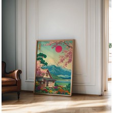 Ninastore Yoshino Dağı Vadisi Japon Çizgi Film Tarzı Poster Ukiyo-E Illüstrasyon Anime Duvar Sanatı Japon Duva