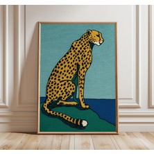 Ninastore Çita Sanat Baskısı Afrika Safari Duvar Sanatı Modern Hayvan Posteri Cesur Vahşi Yaşam Dekorasyonu Ça