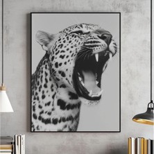 Ninastore Şık ve Moda Duvar Sanatı, Trend Leopar Desenli Siyah Beyaz Poster, Ev Dekorasyonu, Yazdırılabilir Di