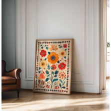 Ninastore Vintage Meksika Posteri Duvar Sanatı Baskısı Meksika Dekorasyonu Geleneksel Latin Dekorasyonu Çiçek