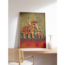 Ninastore Hint Fil Baskısı Hint Çiçekli Poster Çiçekli Hint Duvar Sanatı Dekorasyonu Pichwai Sanatı Hediye Fik