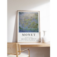 Ninastore Claude Monet Sergisi Posteri Nilüferler Çiçek Sanatı Baskısı Bahçe Manzarası Doğa Duvar Sanatı Dekor