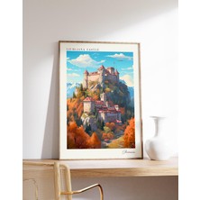 Ninastore Ljubljana Kalesi Seyahat Posteri | Slovenya Seyahat Dekorasyonu | Slovenya Posteri | Ljubljana Kales
