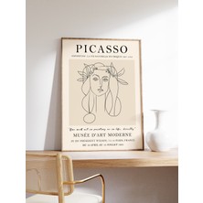 Ninastore Picasso Sergisi Posteri Savaş Tanrıçası Vintage Minimalist Picasso Sanat Baskısı Çizgi Çizim Sanat B