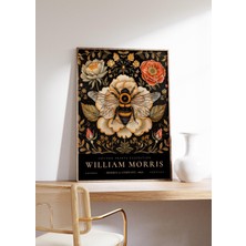 Ninastore William Morris Duvar Sanatı Baskısı, William Morris Posteri, Siyah Poster, Vintage Kır Çiçeği Temalı