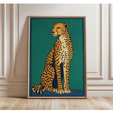Ninastore Çita Sanat Baskısı Afrika Safari Duvar Sanatı Modern Hayvan Posteri Cesur Vahşi Yaşam Dekorasyonu Ça