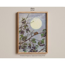 Ninastore Ay Işığında Uğur Böcekleri Posteri Erich Heinemann Vintage Sanat Gece Böcekleri Doğa Sanatı Ay Işığı