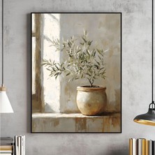 Ninastore Zeytin Ağacı Natürmort Tablo Duvar Sanatı Yazdırılabilir Vintage Botanik Dijital Dosya Modern Organi