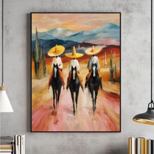 Ninastore Soyut Kovboy Baskılı Güneybatı At Sanatı (Dijital Indirme)