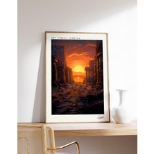 Ninastore Abu Simbel Tapınakları Seyahat Posteri | Mısır Seyahat Dekorasyonu | Mısır Posteri | Abu Simbel Tapı