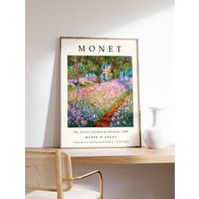 Ninastore Claude Monet Posteri, Giverny'deki Sanatçının Bahçesi, Monet Baskısı, Vintage Çiçekli Dekorasyon, Do