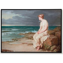 Ninastore Miranda Fırtına Tablosu Posteri John William Waterhouse Sanat Baskısı Duvar Sanatı Dekorasyonu Ingil