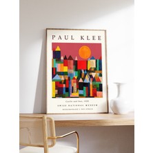 Ninastore Paul Klee Posteri Kale ve Güneş Paul Klee Sergisi Baskısı Soyut Duvar Sanatı Renkli Dekor Modern Duv