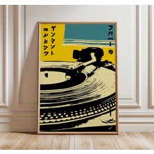 Ninastore Japon Pikap Posteri Retro Müzik Sanat Baskısı Minimalist Vinil Plak Duvar Sanatı Vintage Dj Dekoru O