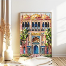 Ninastore Islami Baskılı Kur'an Posteri Islami Dekorasyon Botanik Sanatı Müslüman Duvar Sanatı Orta Doğu Dekor