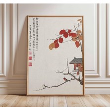 Ninastore Çin Kuşu Duvar Sanatı, Oryantal Tapınak Posteri, Zen Doğa Baskısı, Geleneksel Mürekkep Resim, Asya E