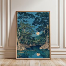 Ninastore Ay Işığında Mangrov Ormanı Posteri Japon Manzara Sanatı Baskısı