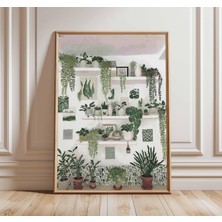 Ninastore Botanik Duvar Sanatı Baskısı Yeşil Bitki Posteri Iç Mekan Orman Dekorasyonu Modern Botanik Illüstras