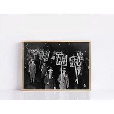 Ninastore "bira Istiyoruz" Siyah Beyaz Poster, Bira Protestosu Baskısı, Duvar Sanatı, Bar Dekoru, Vintage Foto